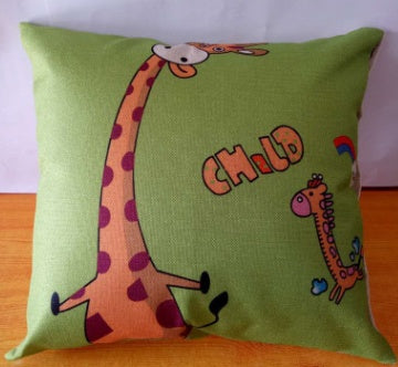 Cartoon Linen Backing Block Back Cushion - DropOnline.co