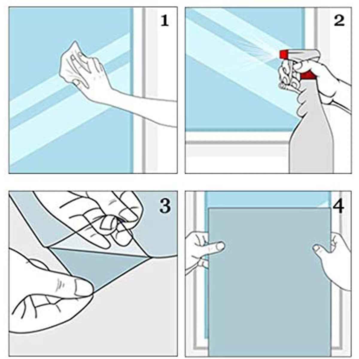 4 Sheets Christmas Snowflake Window Clings - Reusable Double Sided Static Stickers - DropOnline.co