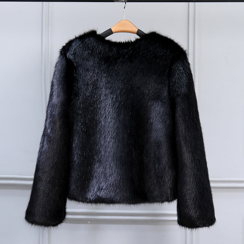 Fashionable imitation fox fur coat fur coat fur coat fur coat short style - DropOnline.co