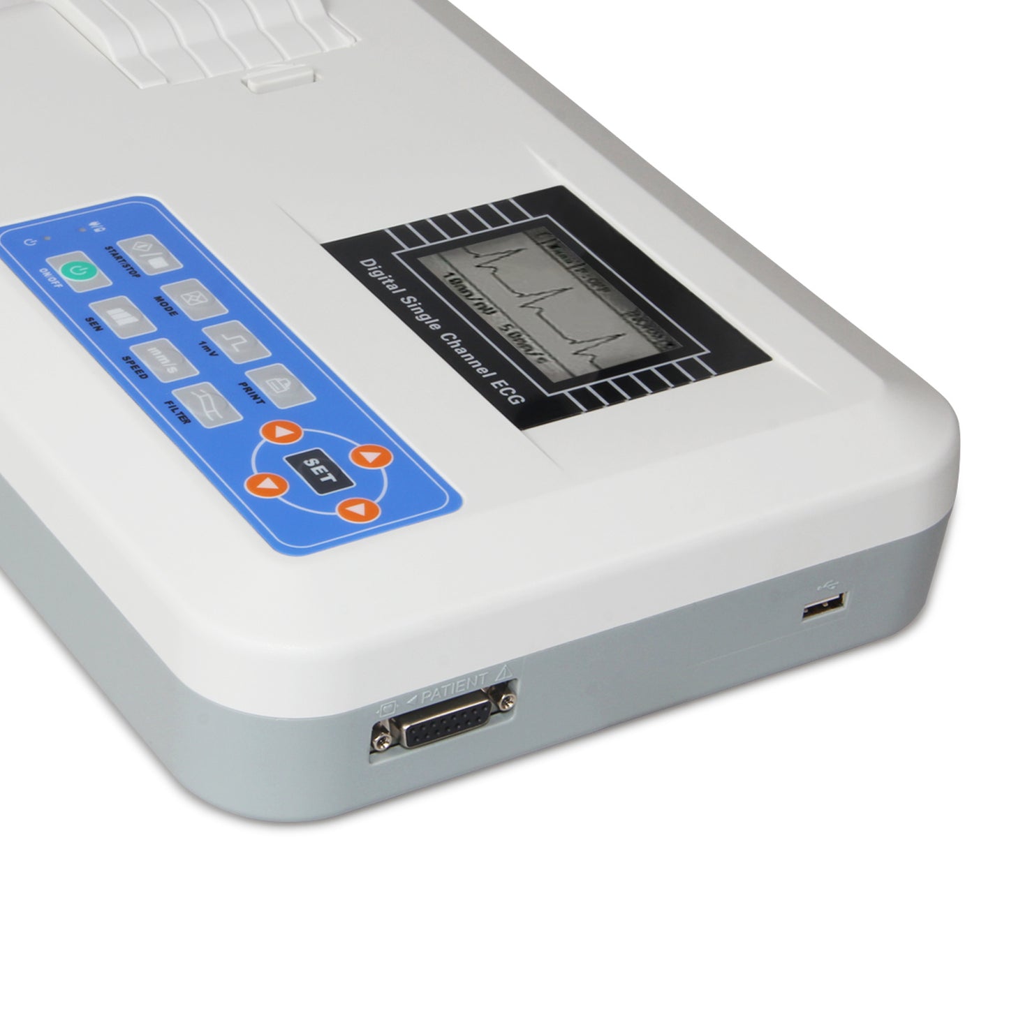 CONTEC Digital 1 Channel 12 Lead ECG Machine EKG Electrocardiograph ECG100G Printer - DropOnline.co