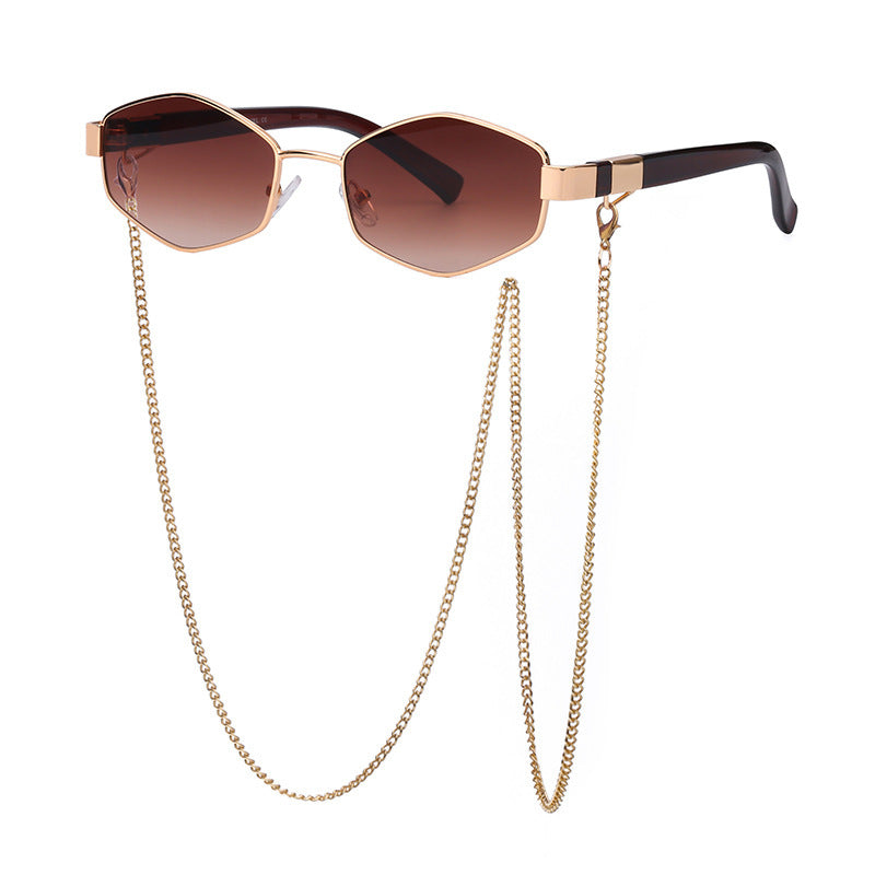 Women's Fashion Personality Chain Korean Style Sunglasses - Trendy Eyewear - DropOnline.co