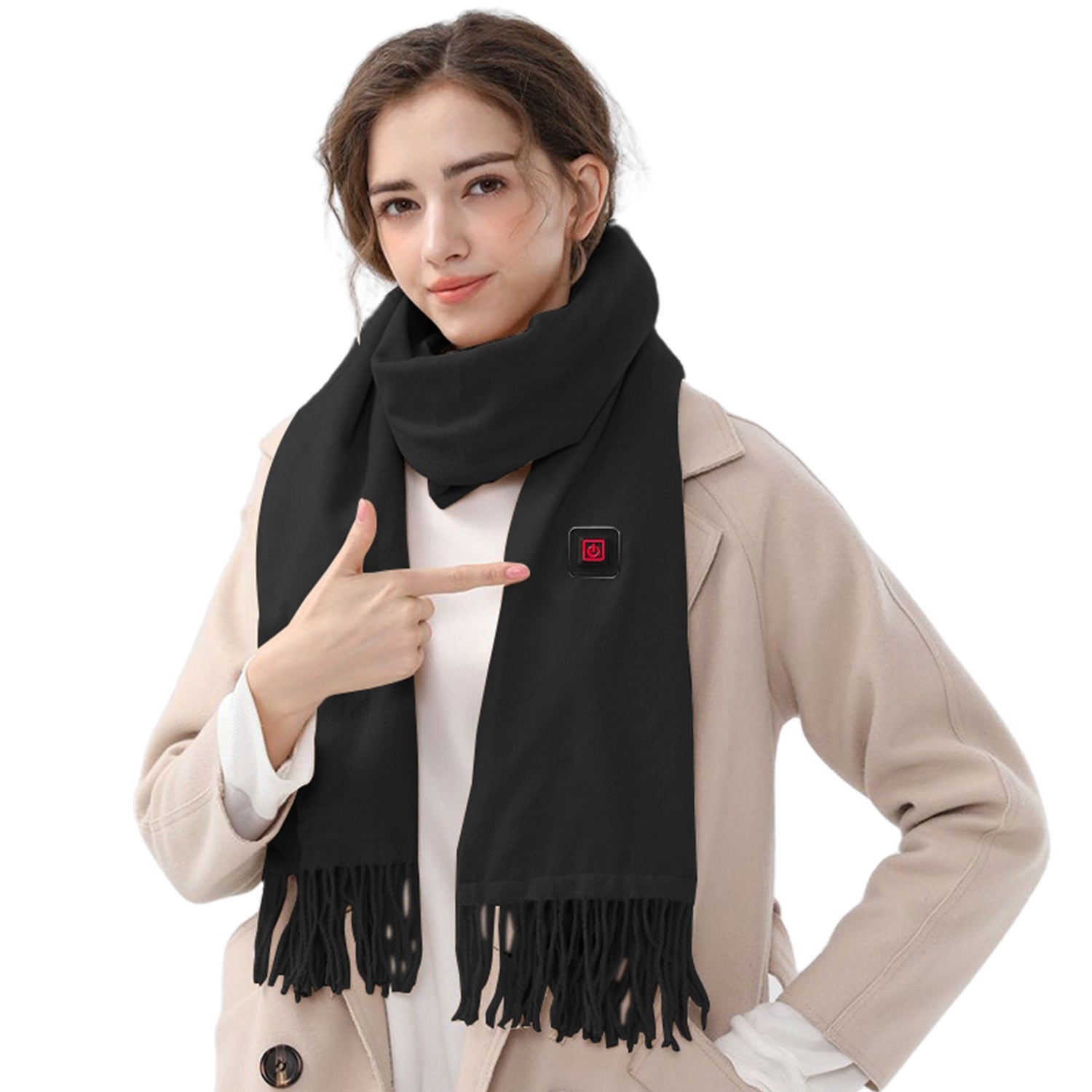 USB Electric Heated Winter Scarf - 3 Heating Modes for Outdoor Activities - DropOnline.co
