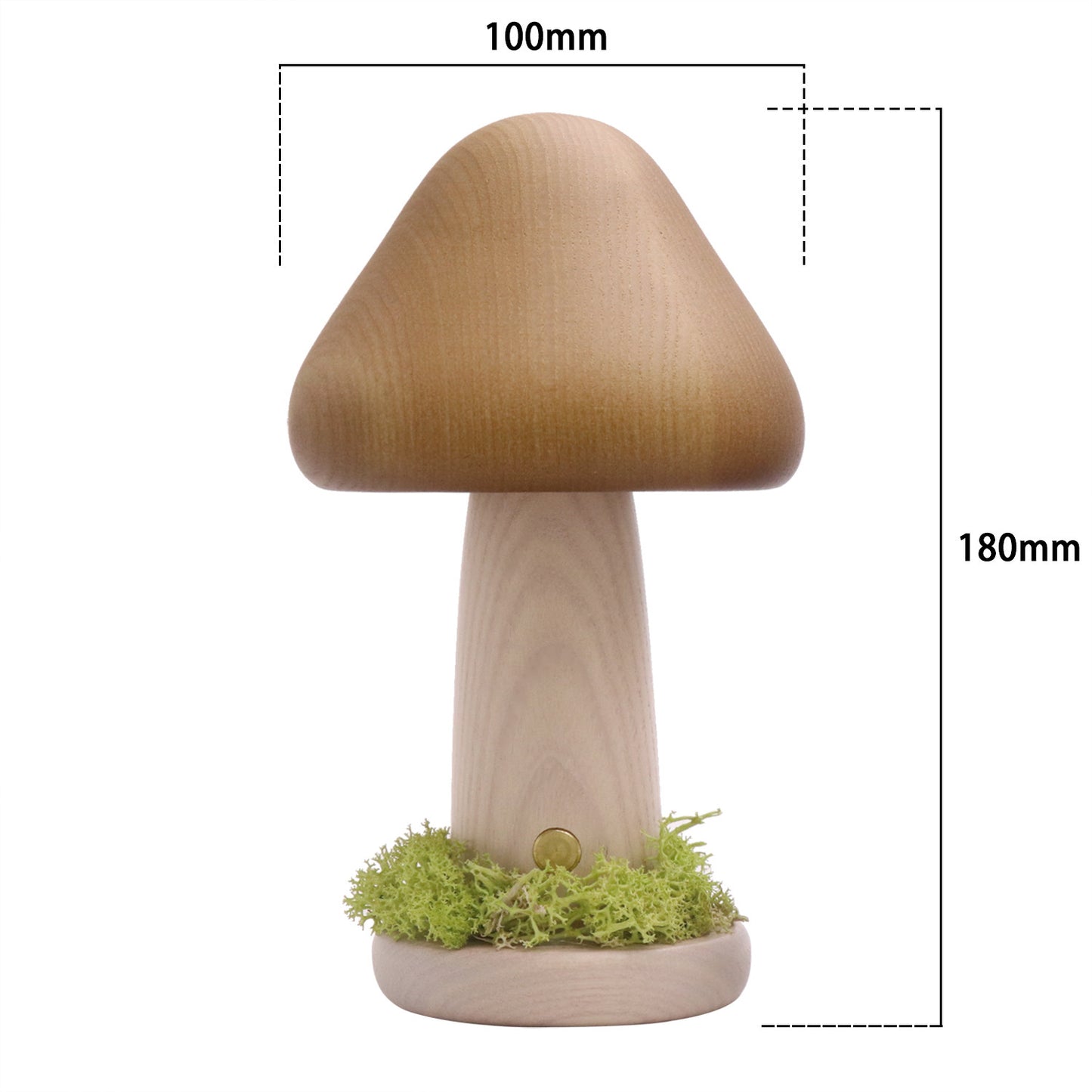 Twisted Mushroom Night Warm Light Touch Bedroom Bedhead Night Light Beech Wood LED USB Decorative Atmosphere Lamps Home Decor - DropOnline.co