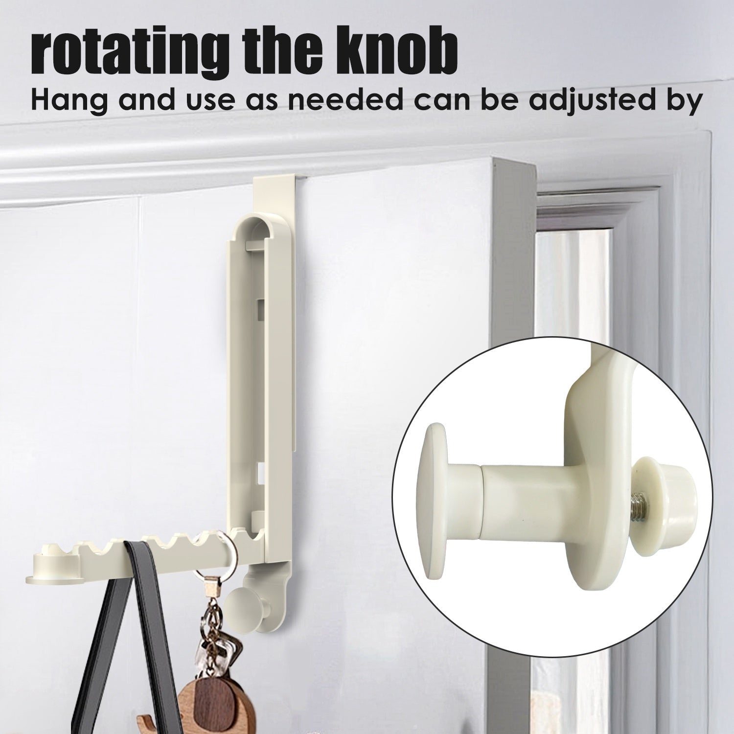 2Pcs Over The Door Hanger Hooks For Clothes Foldable Clothes Drying Rack For Laundry Coats Towels Portable Clothing Hanger Hook For 1.81In Thickness Door Maximum - DropOnline.co