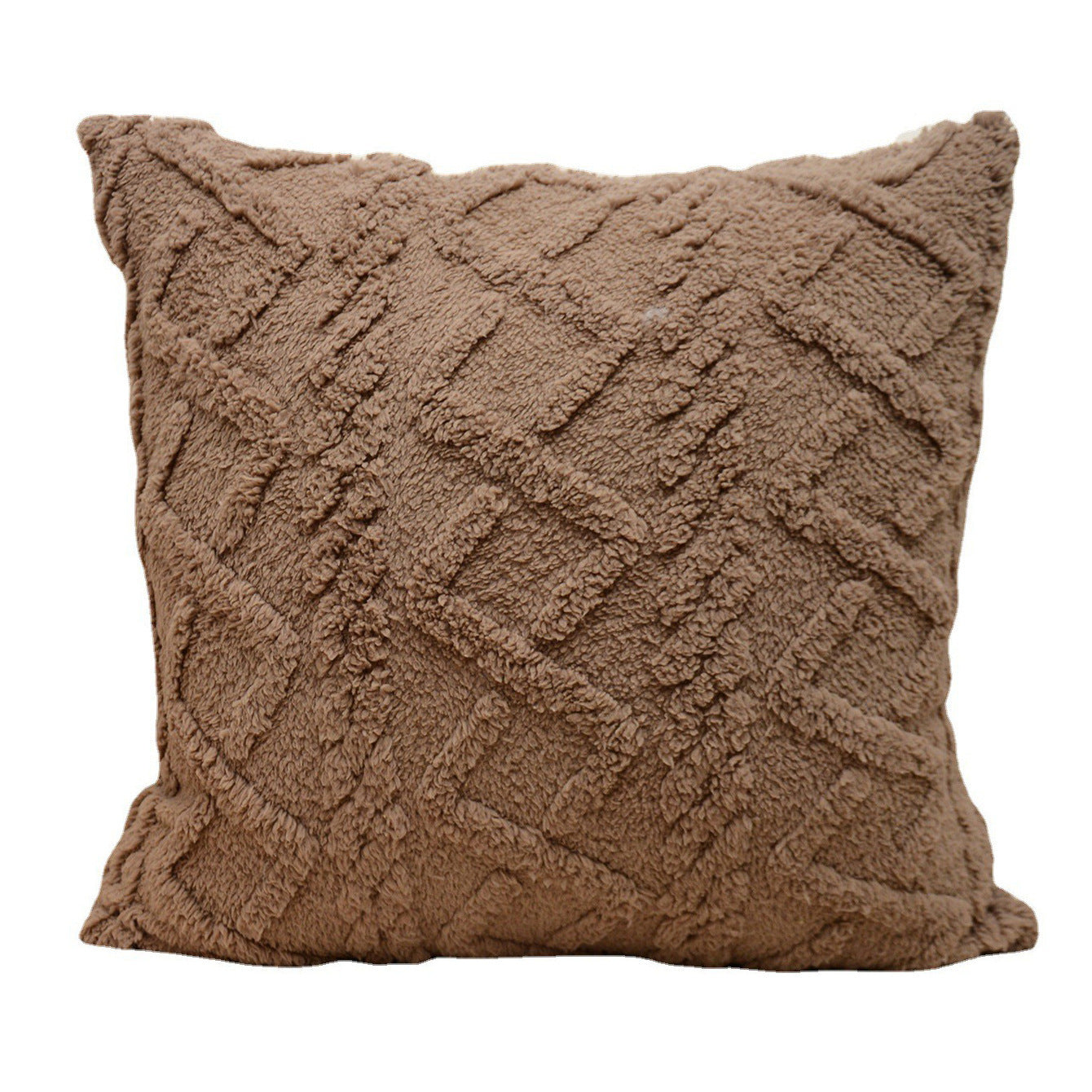 Cut Flower Pillow Cover Plush Jacquard Cushion Cover - DropOnline.co