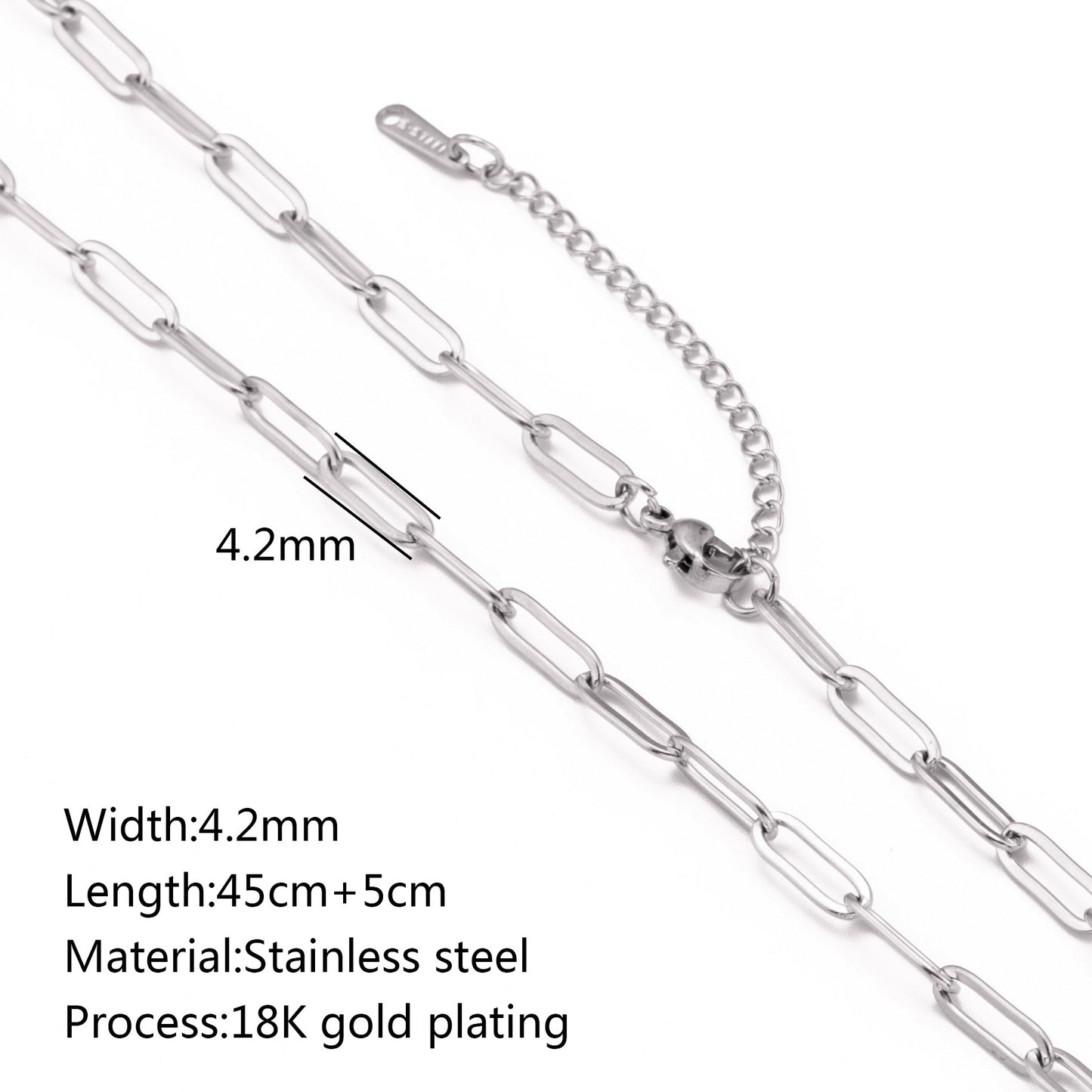Stainless Steel Vacuum Vapor Plating 18K Gold Color Protection Lip Chain - DropOnline.co