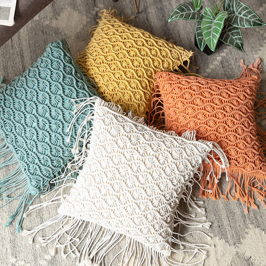 Hand-woven Cotton Thread Cushion Cover - DropOnline.co