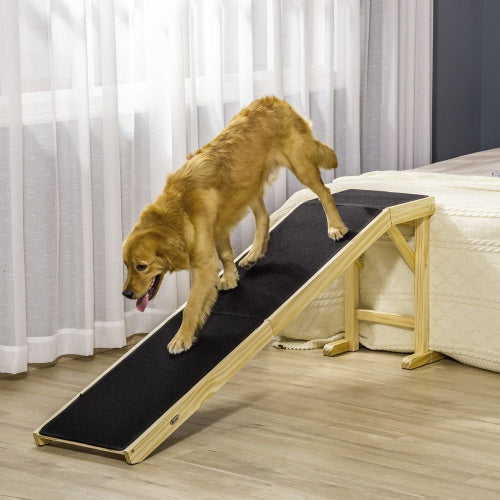 Ramp For Dog Bed, Pet Ramp For Dog With Non-slip Carpet And Top Platform - DropOnline.co