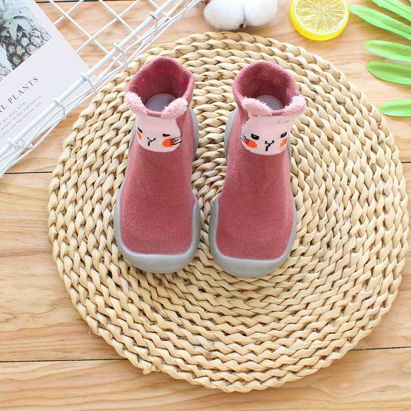 Non-Slip Floor Socks for Kids - Cute Animal Design Baby Toddler Socks with Grips - DropOnline.co