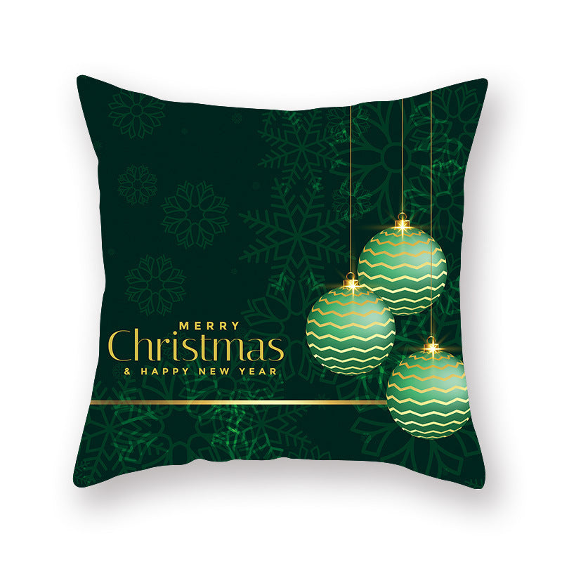 Christmas new peach skin cushion pillowcase - DropOnline.co