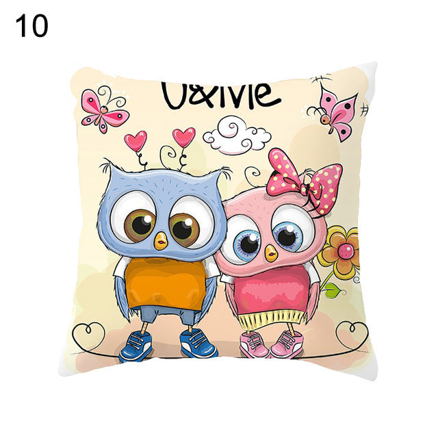 Owl animal pillowcase cushion cover - DropOnline.co