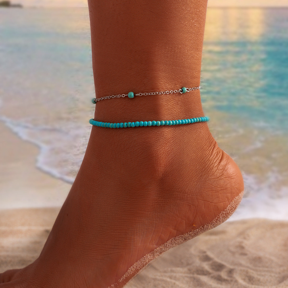 Bohemian Multi-layer Beaded Foot Ornaments Anklet - DropOnline.co