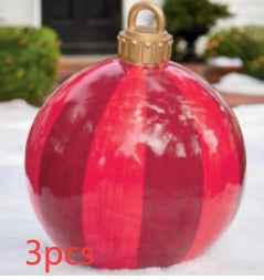Giant Inflatable Christmas Ball 60cm - PVC Outdoor Ornament Decoration for Tree & Yard - DropOnline.co