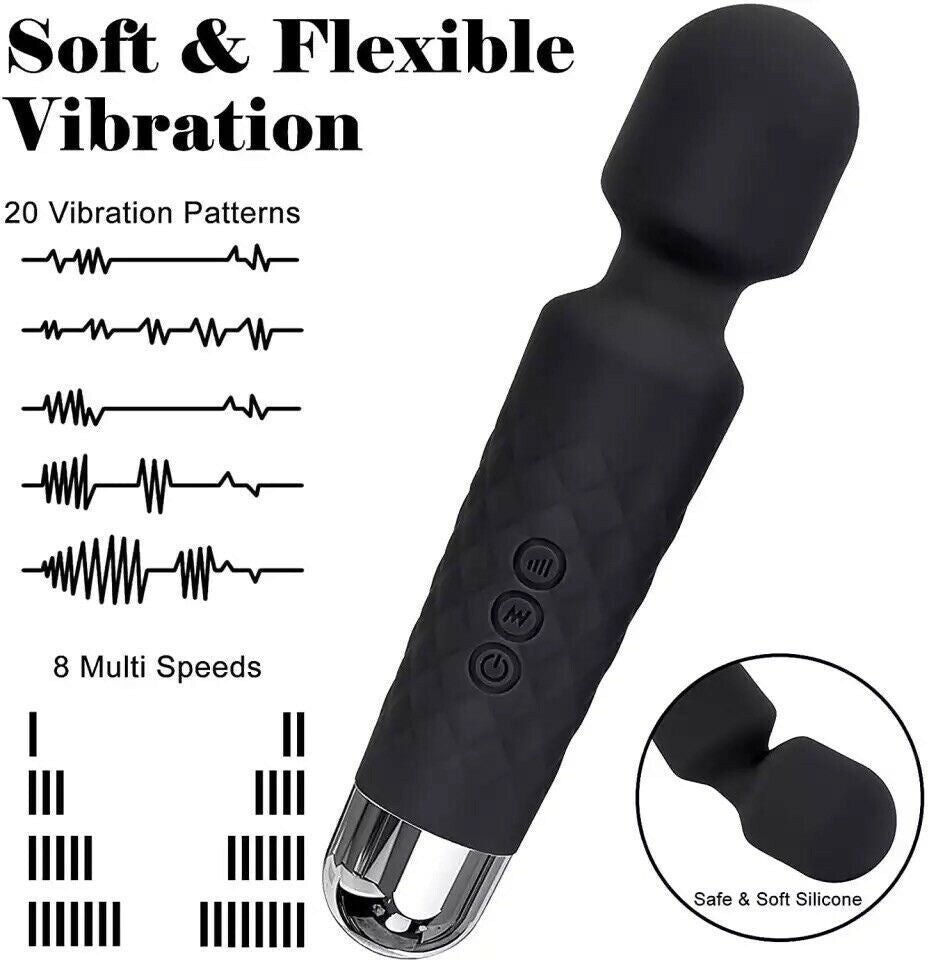 Magic Massage Wand Muscle Relaxation Massager 20 Speed Vibrating Full Body Therapy Motor - DropOnline.co