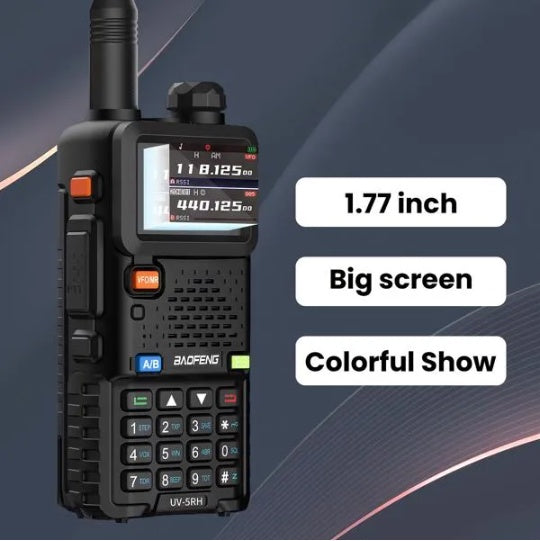 BAOFENG UV-5RH 10w GMRS Ham Radio With Long Range Walkie Talkies, Multifunctional Use, USB-C Charging, 999 Channels, Colorful LCD Display, Audio Produces - DropOnline.co