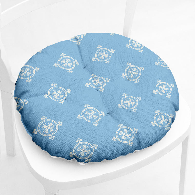 Home Round Square Chair Cushion Cotton Linen - DropOnline.co