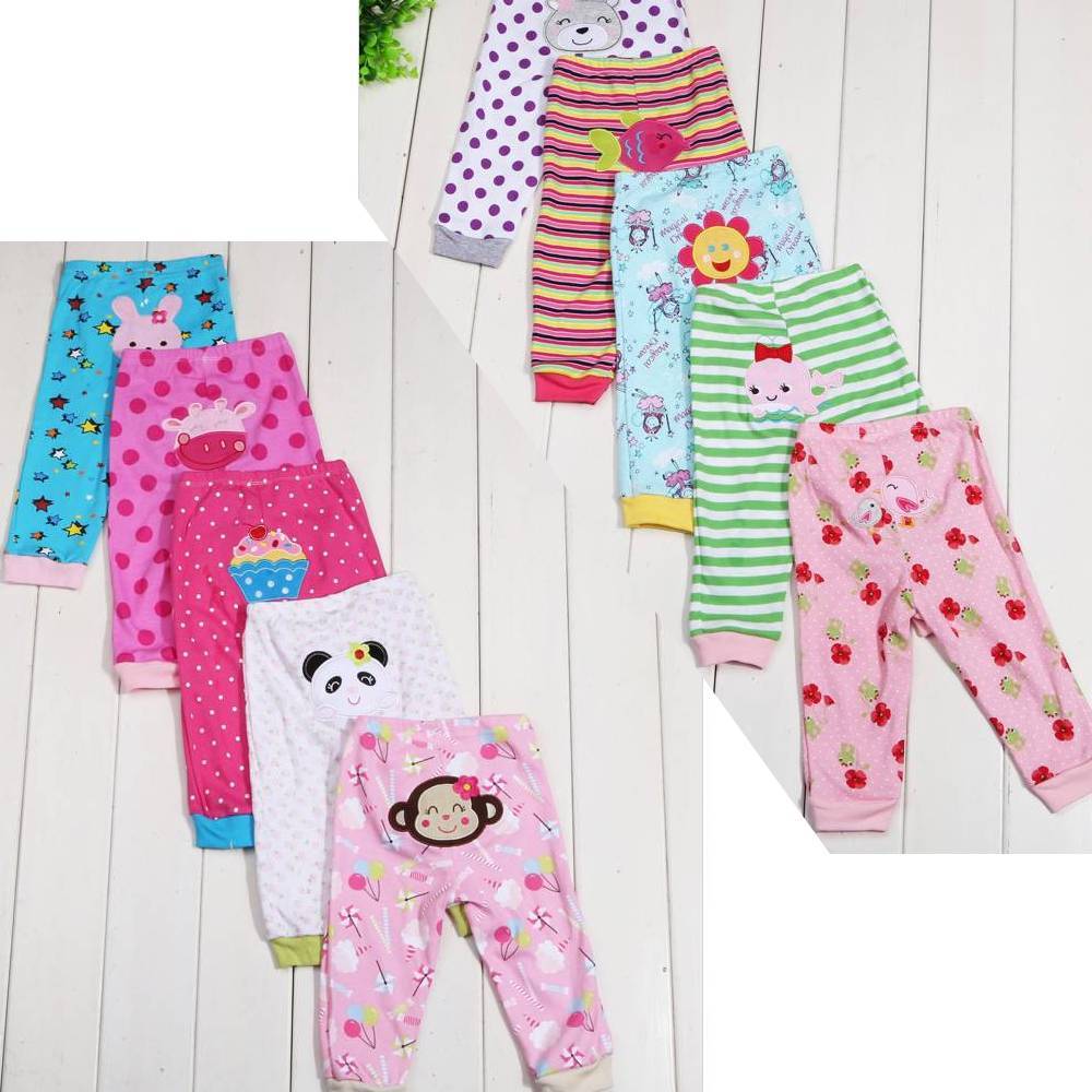 Children's Cartoon Print Leggings 5-Pack - Soft Cotton Pants for Kids - DropOnline.co