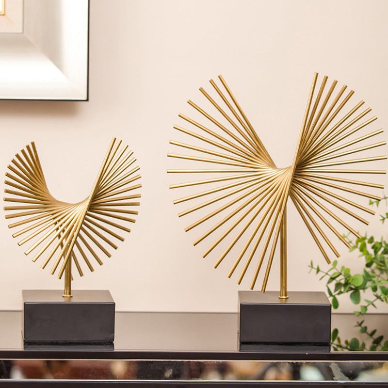 Modern Metal Sculpture - Creative Iron Home Decoration for Living Room & Office - DropOnline.co