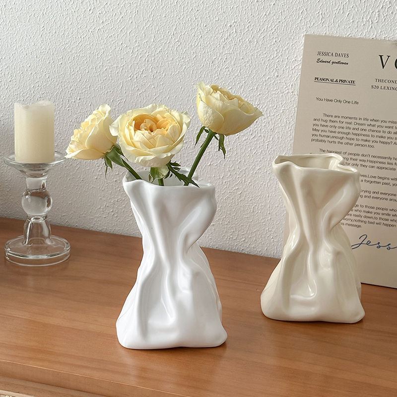 Simple Cream Style Vase Decoration Home Decoration - DropOnline.co