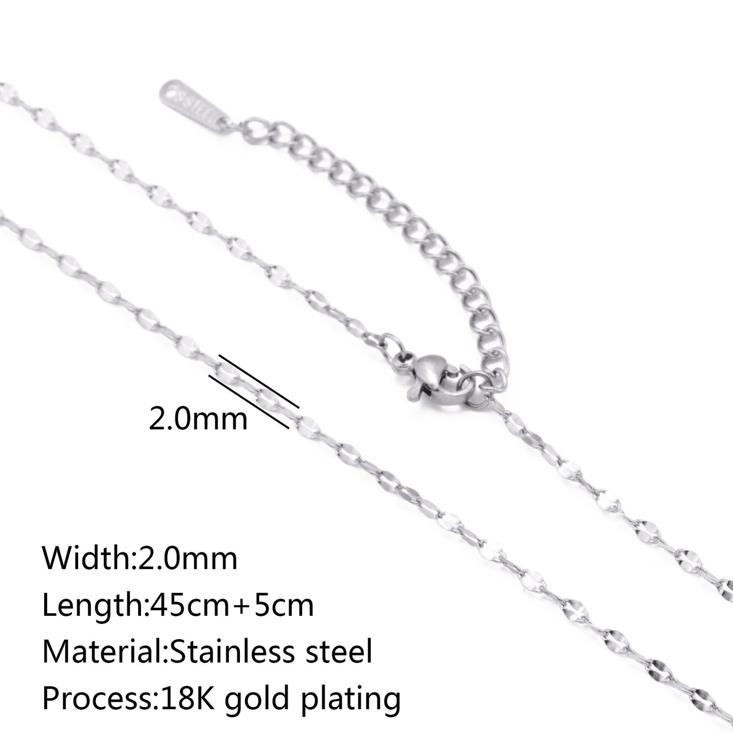 Stainless Steel Vacuum Vapor Plating 18K Gold Color Protection Lip Chain - DropOnline.co