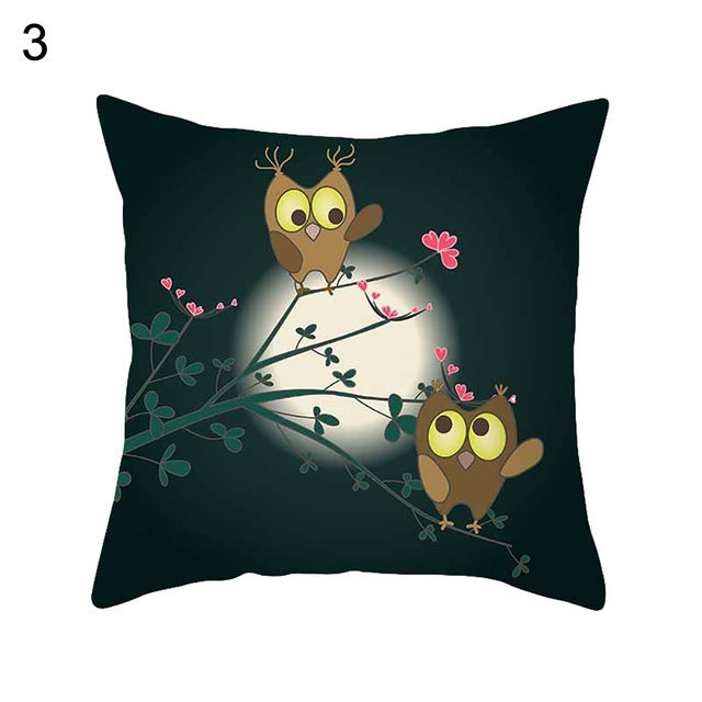 Owl animal pillowcase cushion cover - DropOnline.co