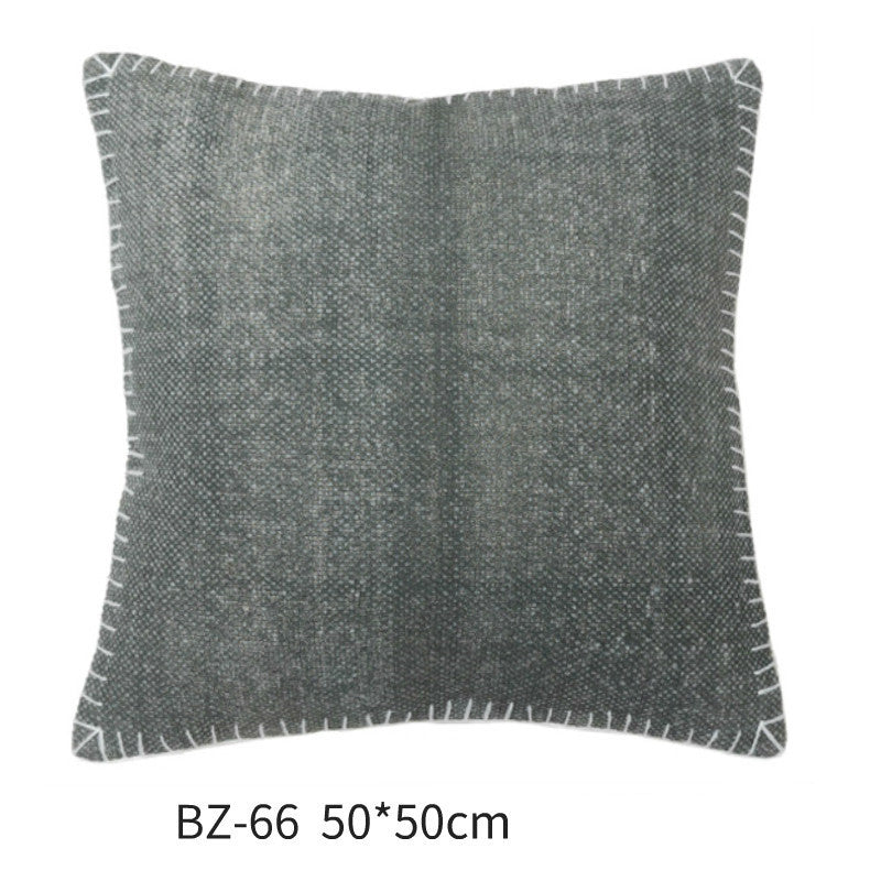 Handmade Wool Pillow Simple Modern American Country Nordic Style Imitation Leather Creative Cushion Cover - DropOnline.co