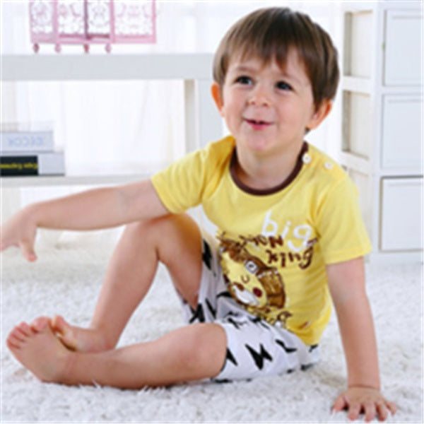 Cartoon Baby Clothing Set - Summer T-Shirt & Shorts Outfit for Boys & Girls - DropOnline.co