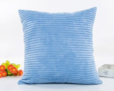 2.5 corn strips corduroy plush plain hug pillowcase cushion set without core - DropOnline.co