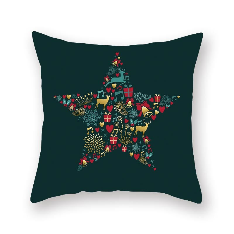 Christmas new peach skin cushion pillowcase - DropOnline.co