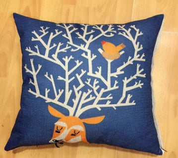 Cartoon Linen Backing Block Back Cushion - DropOnline.co