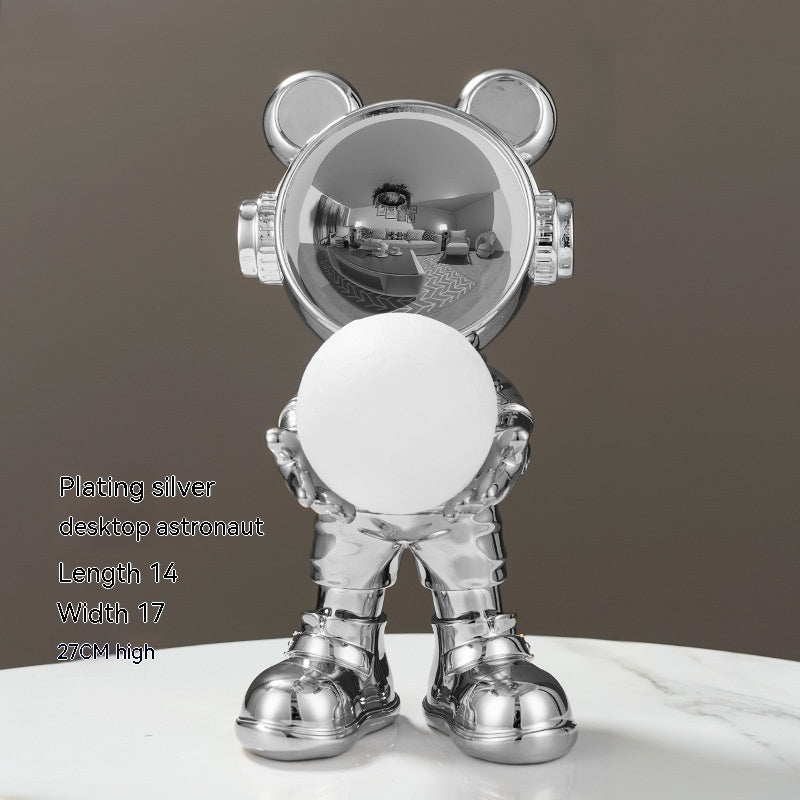 Desktop Space Bear Decoration Moon Night Light Home Decor - DropOnline.co