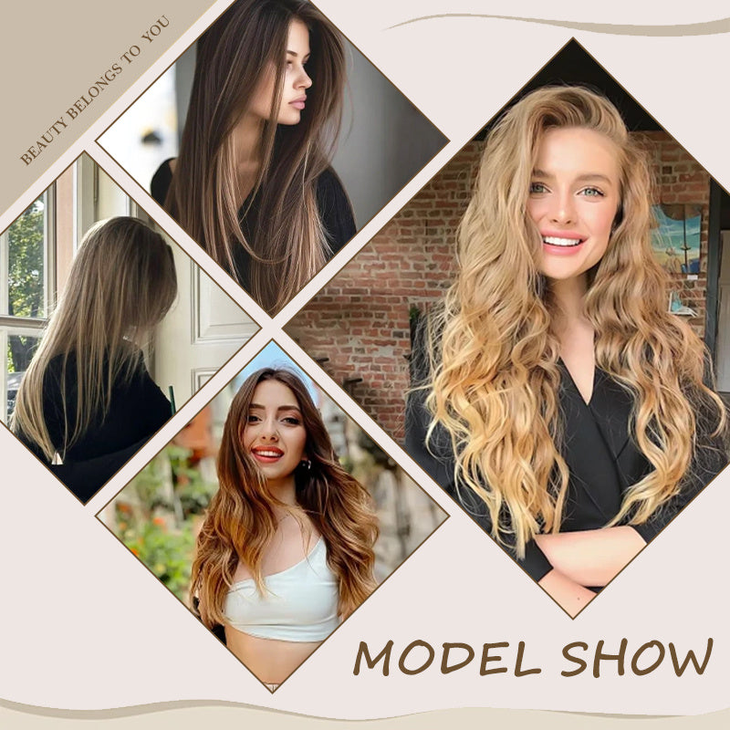 Holdbalance Straight Clip In Hair Extensions 24inch Hair Extensions For Women 6PCS Long Soft Synthetic Natural Hairpieces - DropOnline.co