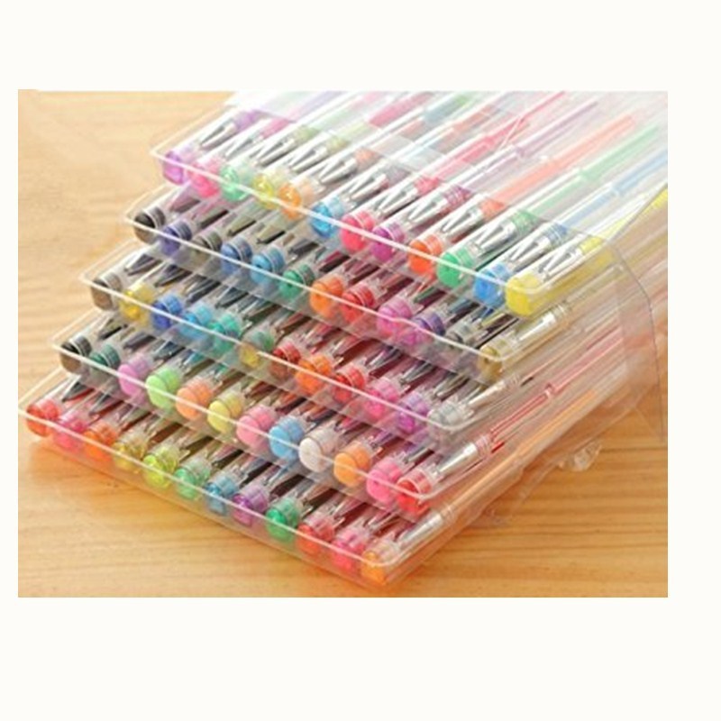 Color Gel Pen Watercolor Pen 100 Color Set Highlighter Pen - DropOnline.co