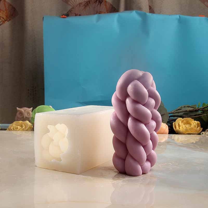 Home Decor Twist And Rotate The Spiral Rod Silicone Candle Mold - DropOnline.co