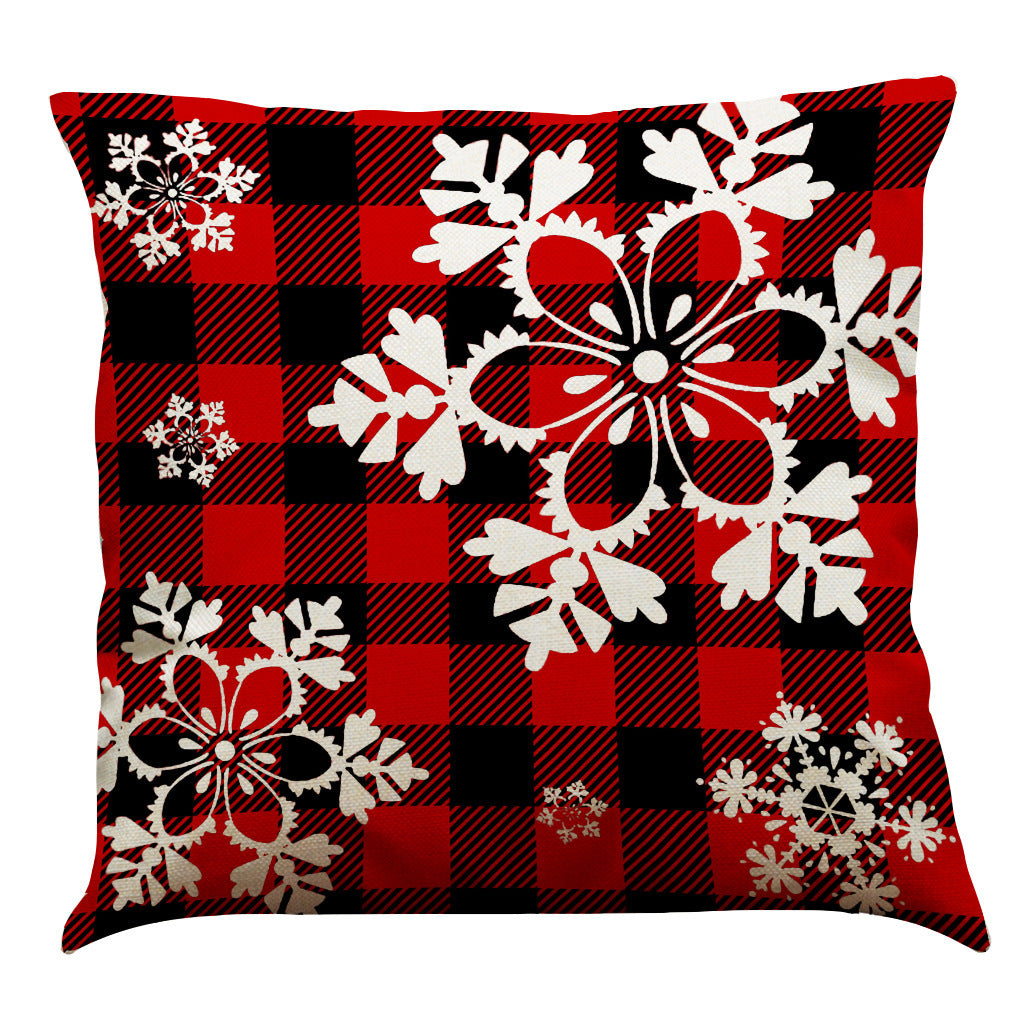 Christmas Cotton Linen Sofa Car Cushion Pillowcase - DropOnline.co