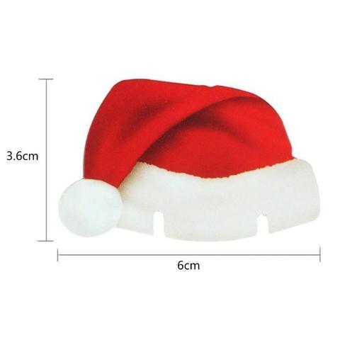 10PcsLot Paper Red Christmas Hat Wine Champagne Tipple Cup Card Christmas Party Table Decor DIY Decorations For Home - DropOnline.co