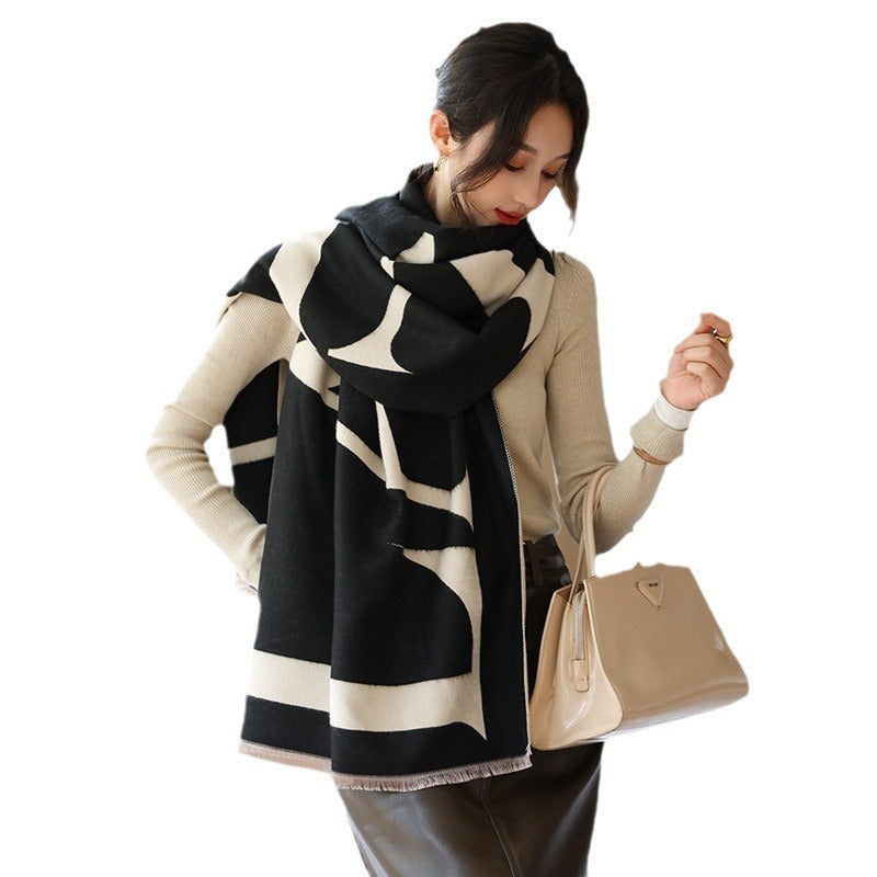 Women's Versatile Fashion Scarf - Thickened Warm Cashmere Winter Wrap - DropOnline.co
