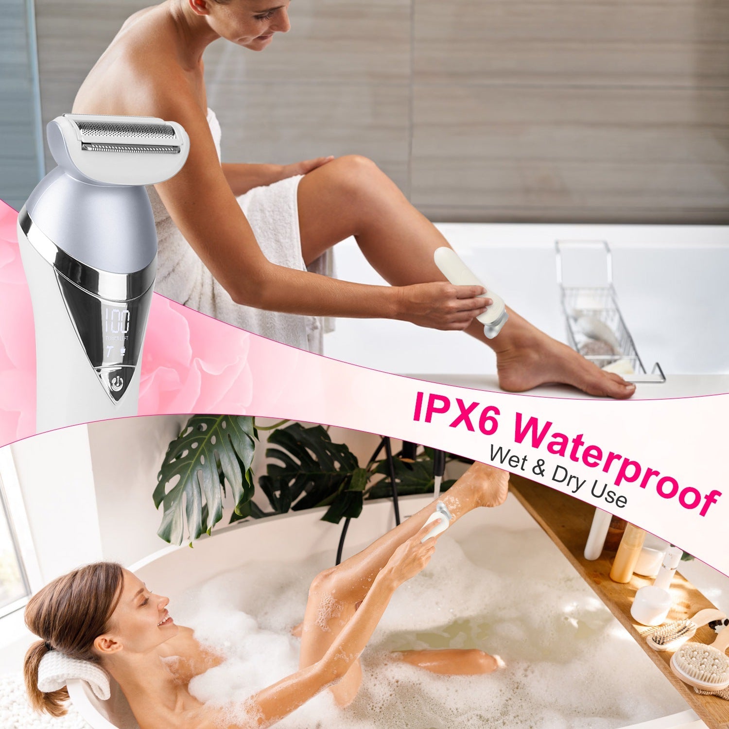 7 In 1 Electric Razor For Women Lady Hair Removal Epilators For Leg Face Arm Bikini Armpit Public Hairs IPX6 Wet And Dry Use Cordless Rechargeable Whole Body Trimmer And Shaver Kit - DropOnline.co