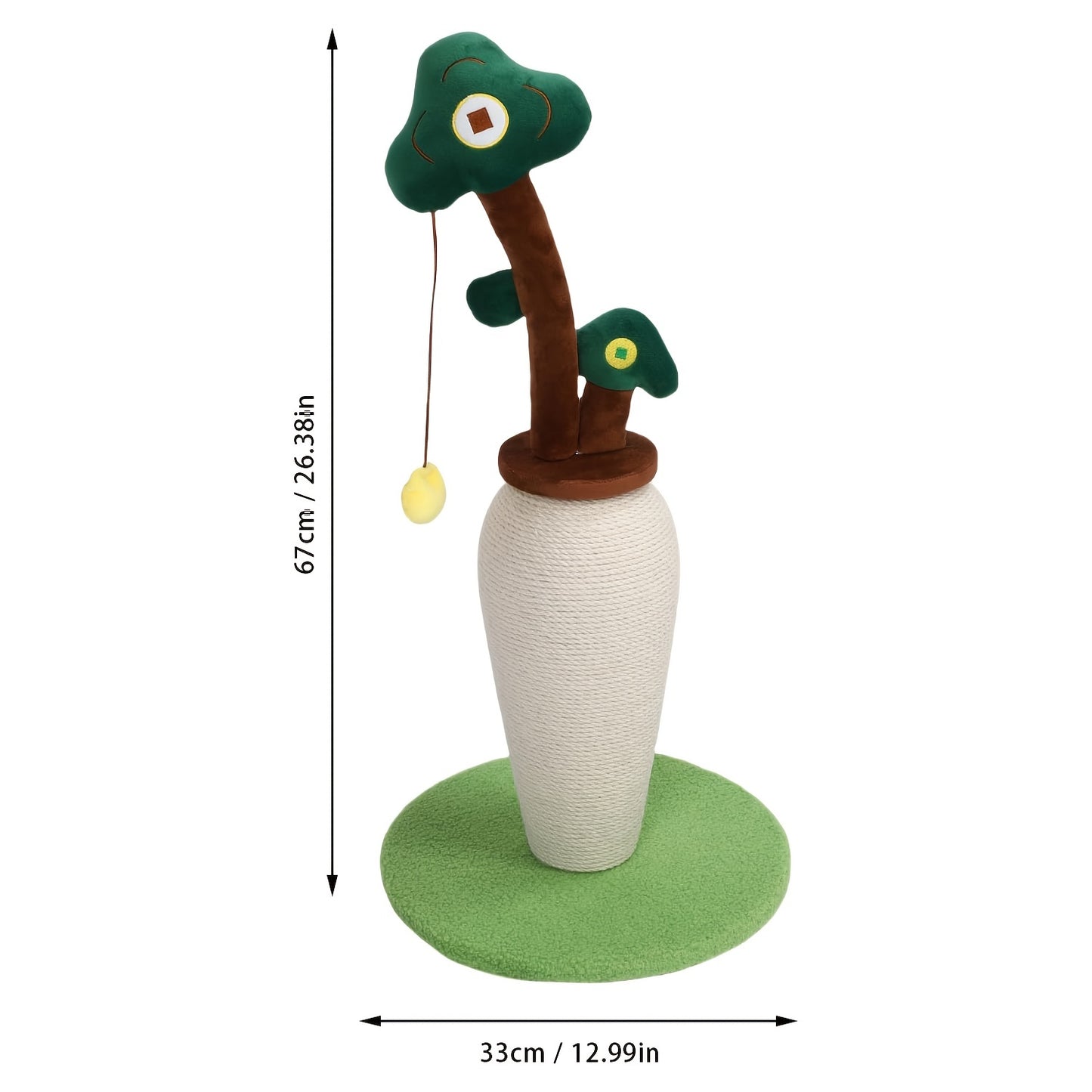 Vertical Money Tree Cat Scratching Pole, Sisal Wear-Resistant Cat Scratching Column, Interactive Ball Track Spring Ball Cat Toy, Durable And Cute Sisal Cat Scratching Pole - DropOnline.co