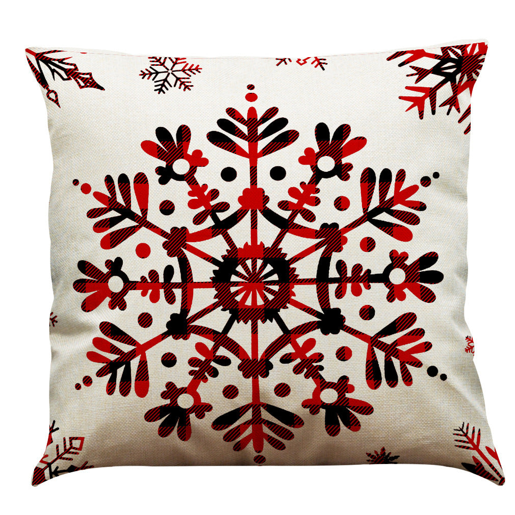Christmas Cotton Linen Sofa Car Cushion Pillowcase - DropOnline.co