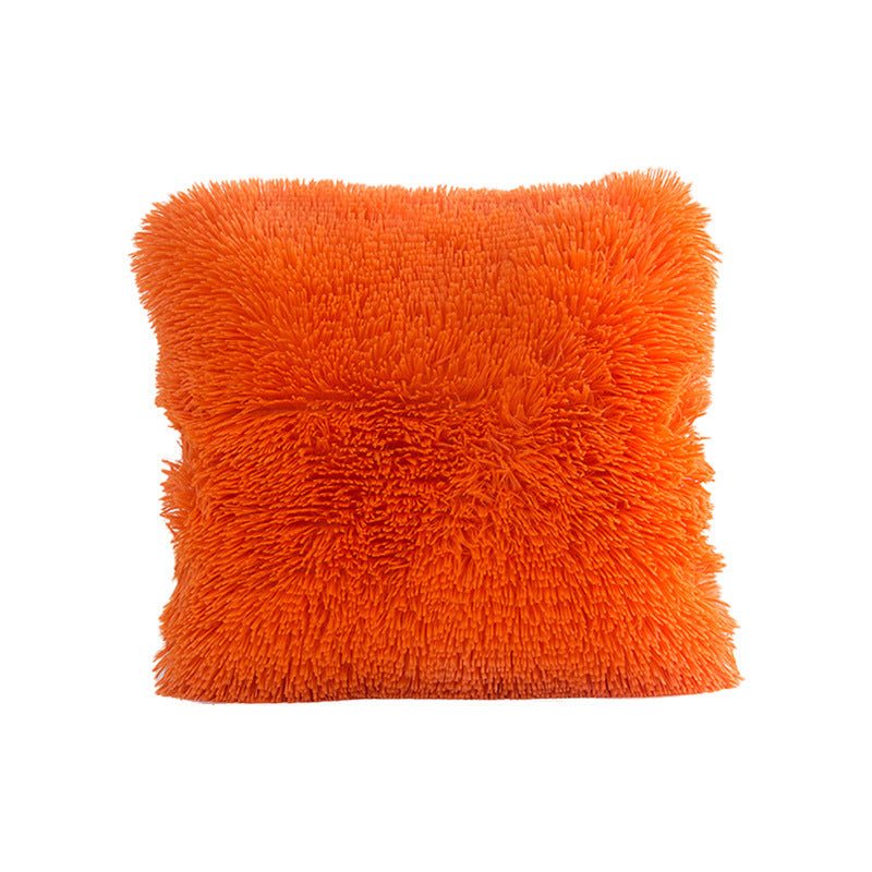 Living Room Bedroom Sea Velvet Solid Color Cushion Cover - DropOnline.co