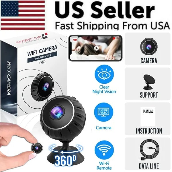 Mini Hidden Spy Nanny Camera Wireless Nanny Cam WiFi Home Security HD 1080P DVR - DropOnline.co