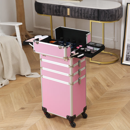 4-in-1 Aluminum Alloy, Trolley, Vanity Case, Embroidery Box - DropOnline.co