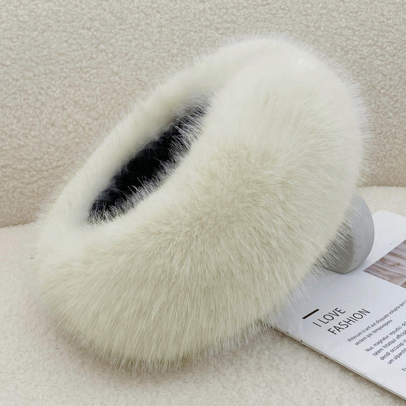 Autumn Winter Fur Hair Ring Hat - Thickened Topless Design - DropOnline.co