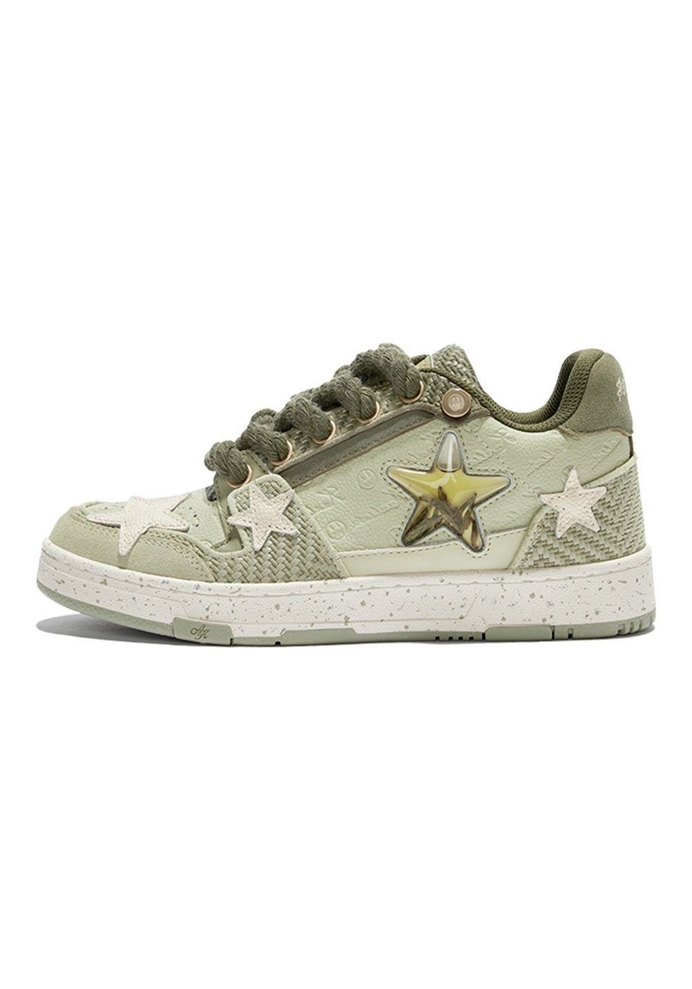 KAALIXTO--Retro Star Sneakers-West Lake Longjing Tea - Unisex - DropOnline.co
