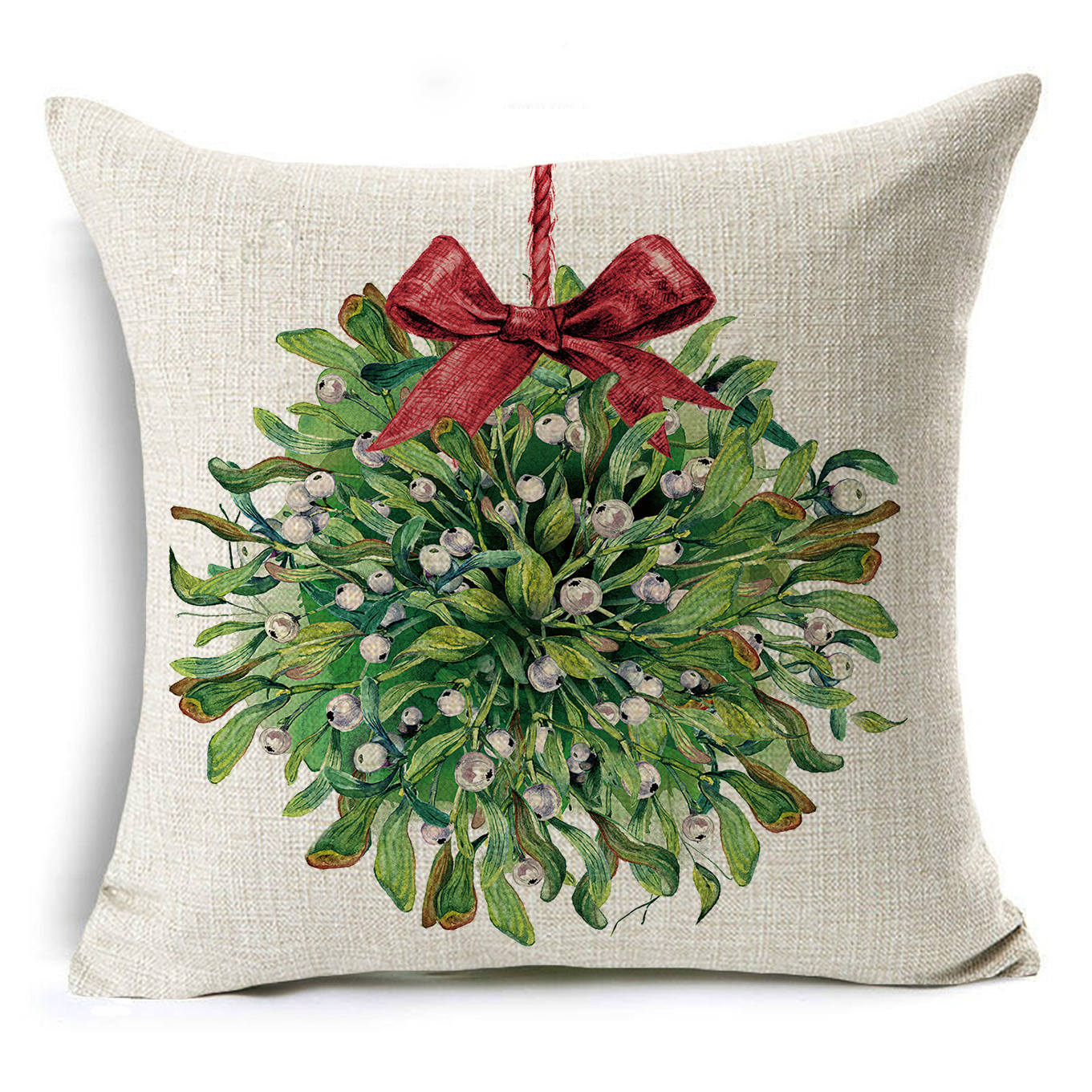Colorful Christmas Linen Cushion Cover - DropOnline.co