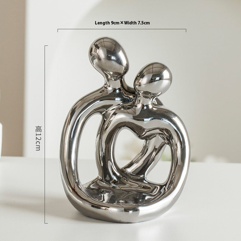 Ceramic Couple Candlestick Modern Nordic Suit Retro Aromatherapy Candle Cup Ornaments - DropOnline.co