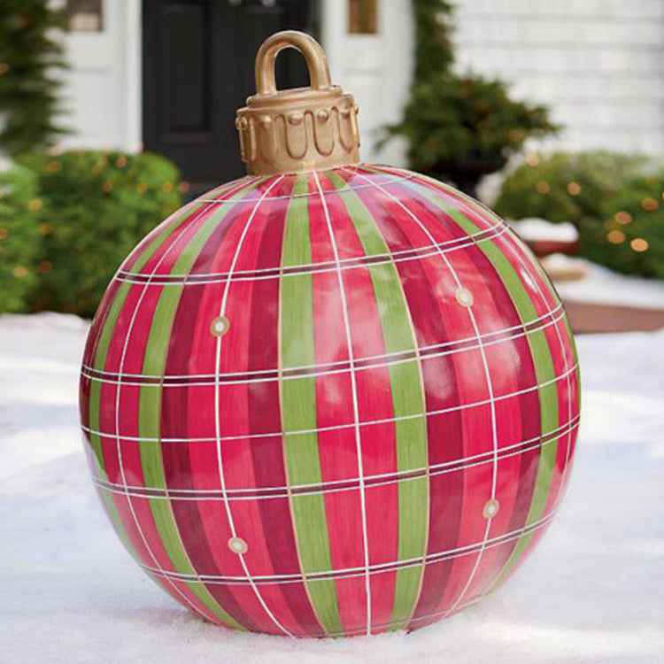 Giant Inflatable Christmas Ball 60cm - PVC Outdoor Ornament Decoration for Tree & Yard - DropOnline.co