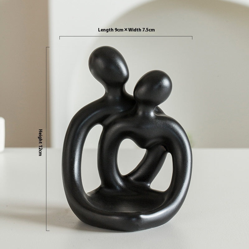 Ceramic Couple Candlestick Modern Nordic Suit Retro Aromatherapy Candle Cup Ornaments - DropOnline.co