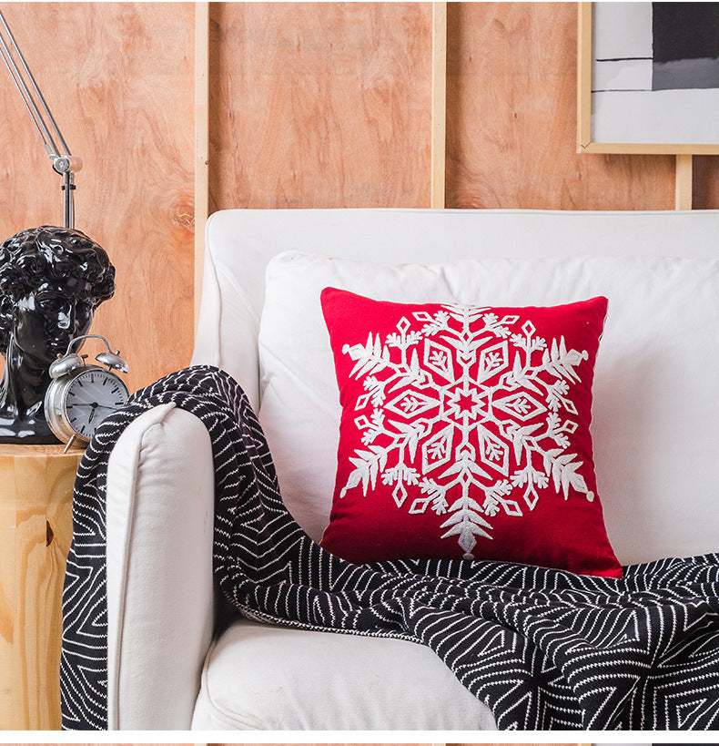Christmas Pillowcase Towel Embroidery Cushion Cover Decoration - DropOnline.co